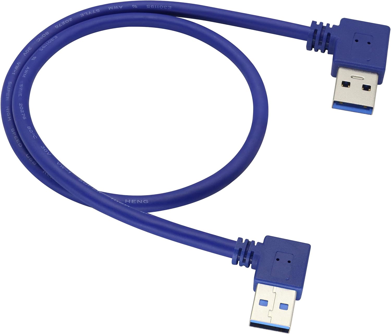 左右角 USB 3.0 A 公延長線90 度